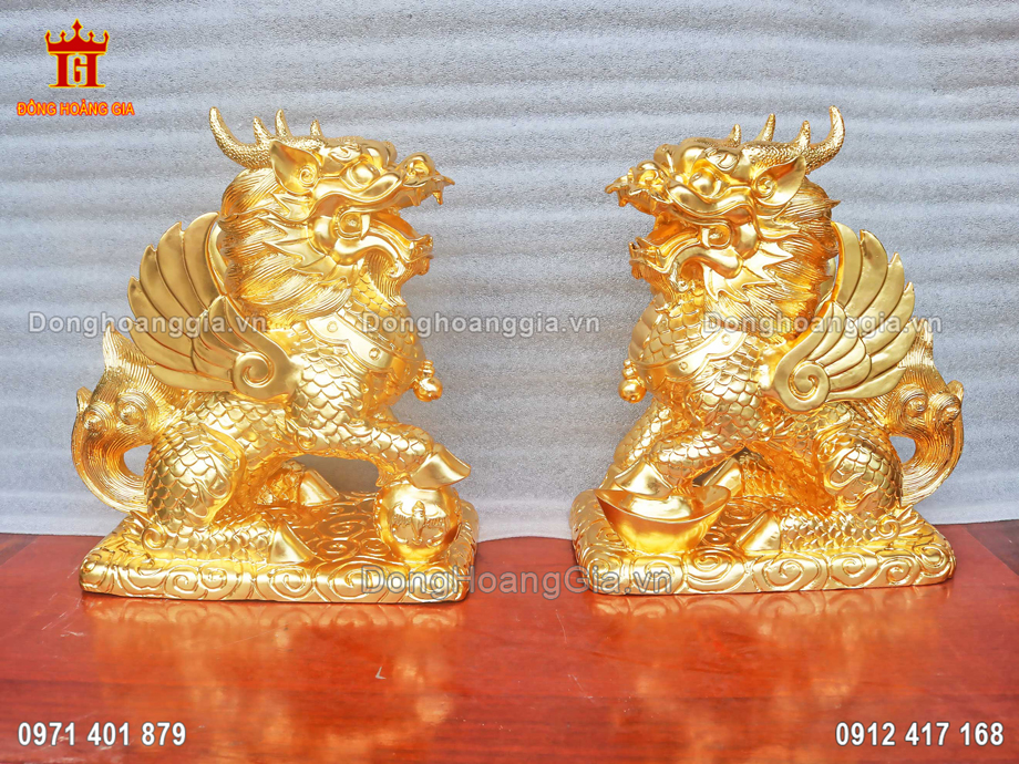 Đôi Kỳ Lân được nghệ nhân của Hoàng Gia chế tác hoàn toàn thủ công truyền thống